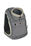Bella's Bags Grey Fabric Dog Backpack Animal Carrier