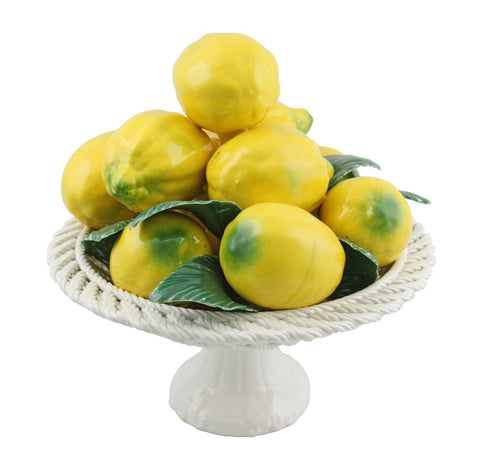 Capodimonte 10" Lemon Basket on Base