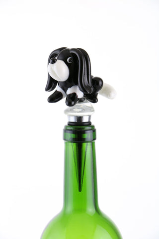 5" Inch Glass Bottle Stopper Featuring Dog