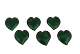 Alabaster Stone Hearts 6 Piece Set in Green