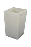 6.5" Inch Solid Alabaster Stone Square Vase