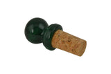 3" Inch Green Alabaster Stone Wine Bottle Stoppers (set of 2)
