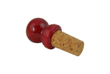 3" Inch Red Alabaster Stone Wine Bottle Stoppers (set of 2)