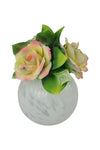 8" Capodimonte Porcelain Diffuser with Yellow and Pink Roses