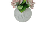 8" Capodimonte Porcelain Diffuser with White and Pink Roses