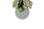 8" Capodimonte Porcelain Diffuser with Cream and Purple Roses