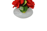 8" Capodimonte Porcelain Diffuser with Red Roses