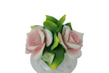 8" Capodimonte Porcelain Diffuser with Pastel Pink Roses