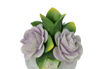 8" Capodimonte Porcelain Diffuser with Purple Roses