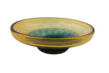 Glass Serving Bowls – Decorative Food-Safe Bowls in Amber and Green Ombre