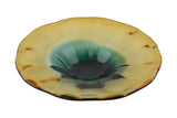 Glass Serving Bowls – Decorative Food-Safe Bowls in Amber and Green Ombre