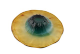 Glass Serving Bowls – Decorative Food-Safe Bowls in Amber and Green Ombre