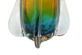 11-Inch Ombre Glass Vase – Handcrafted Decorative Flower Vase in Rainbow Colors