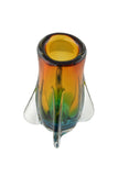 11-Inch Ombre Glass Vase – Handcrafted Decorative Flower Vase in Rainbow Colors