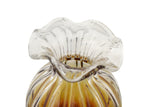 8-Inch Amber Glass Bud Vase – Handcrafted Decorative Vase for Modern Home Décor in Warm Amber