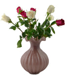 11-Inch Glass Vase – Handcrafted Decorative Flower Vase for Modern Home Décor in Purple