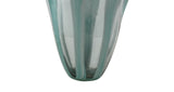 10-Inch Glass Vase – Handcrafted Decorative Flower Vase for Modern Home Décor in Turquoise and Clear Blue