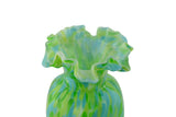 14-Inch Glass Vase – Handcrafted Decorative Flower Vase for Modern Home Décor in Bright Green & Blue