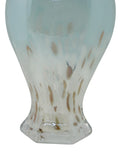 14-Inch Glass Vase – Handcrafted Decorative Flower Vase for Modern Home Décor in Light Blue & Brown
