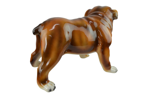Threestar 22" Ceramic Brown Bulldog Statue