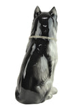 Threestar 22" Ceramic Statue of Black and White Husky