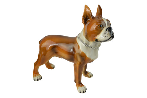 17" Ceramic Statue of Boston Terrier
