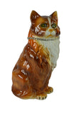Italian 13" Inch Brown Cat Ceramic Statue