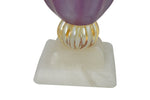 17" Inch Italian Hand Blown Murano Purple Glass Vase