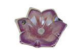 15" Inch Italian Murano Purple Glass Dish Fruit Bowl Center Piece