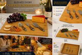 11pc Wine and Cheese Board Set w/ Anchors
