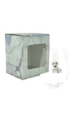 Large 18 oz Stemless Wine Glass Labrador Dog Jewels