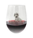 Large 18 oz Stemless Wine Glass Labrador Dog Jewels