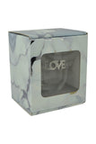 Large 18 oz Stemless Wine Glass with Love Sign Jewels