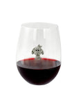 Large 18 oz Stemless Wine Glass with Small Dog Jewels