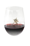 Large 18 oz Stemless Wine Glass with Gold Cat Jewel