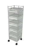 5 Tier 360 Degree Rotating Metal Storage Rack w/ Swing Out Shelves