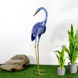 Heron Crane Outdoor Garden Statue Decoration 34" Tall in Purple