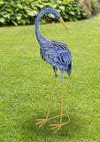 Heron Crane Outdoor Garden Statue Decoration 34" Tall in Purple