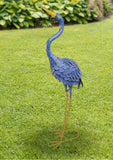 Heron Crane Outdoor Garden Statue Decoration 37" Tall in Purple