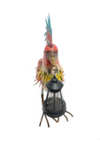 Parrot with Lantern Outdoor Garden Statue 17" in Red Blue and Yellow