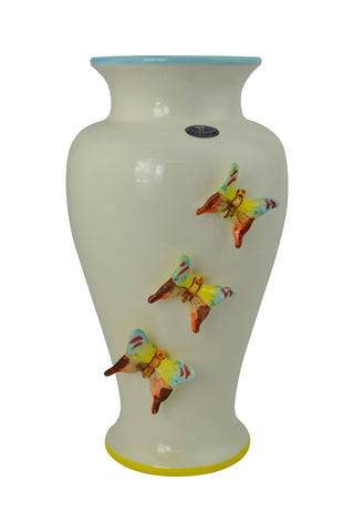 12" Inch Italian Capodimonte Handmade Ceramic Vase