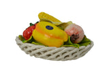12" Inch Italian Capodimonte Handmade Ceramic Vegetable Basket