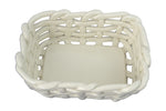 Capodimonte 9" Inch Spaghetti Style Ceramic Rectangular Basket