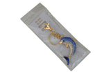 Keychain Charm Jeweled with Rhinestones - Dolphin in Blue