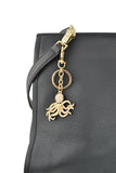 Keychain Charm Jeweled with Rhinestones - Octopus in Gold