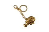 Keychain Charm Jeweled with Rhinestones - Fish Gold & Red