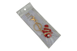 Keychain Charm Jeweled with Rhinestones - Fish Gold & Red