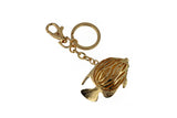 Keychain Charm Jeweled with Rhinestones - Fish Gold