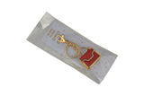 Keychain Charm Jeweled with Rhinestones -  Purse in Red & Gold