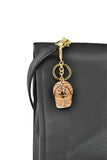 Keychain Charm Jeweled with Rhinestones - Baseball Cap in Gold